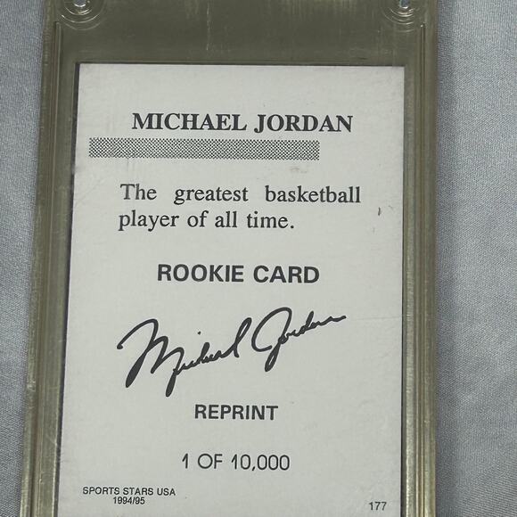 REPRINT Michael Jordan Rookie Card 1 of 10,000 Sports Stars USA Basketball - Picture 4 of 6